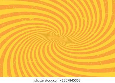 Twirl Retro Grunge texture Round sunburst ray in vintage style Abstract background Vector illustration eps