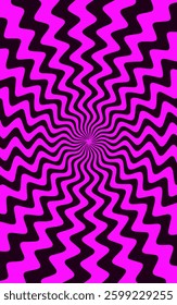 Twirl sunburst psychedelic pattern in pink and black colors. Abstract background for cards, t-shirts, posters, covers, banners etc.