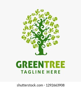 Twirl tree logo design