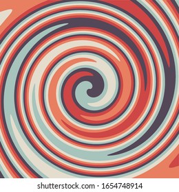 Twirl Twist paint 60s Retro colors abstract fluid backgrounds  Swirl vortex vector background