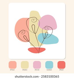 twirl of whimsy color palette vector design template