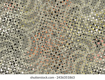 Twirled floral backdrop with colored dots for textiles or fabrics. Festive backdrop for fashion trends, business concepts, covers, scrapbooking, tiles, interior solutions, posters, prints, etc. Vector