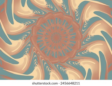 Twirled floral motif in golden-green-brown tonality for textiles or fabrics. Macro tropical flower for fashion trends, business concepts, covers, scrapbooking, interiors, tiles, posters, prints, etc.