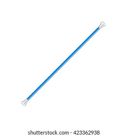 Twirling baton in blue and silver design 
