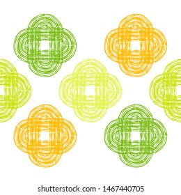 Twirling. Ethnic boho seamless pattern. Lace. Embroidery on fabric. Patchwork texture. Weaving. Traditional ornament. Tribal pattern. Folk motif. Can be used for wallpaper, textile, wrapping, web.