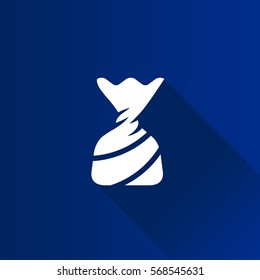 Twist candy icon in Metro user interface color style. Food snack sweet sugar