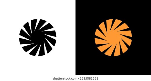 Twist circle logo circular round motion icon abstract vector isolated