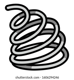 Twist coil icon. Outline twist coil vector icon for web design isolated on white background