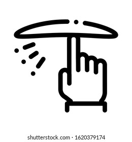 Twist Dough Hand Icon Vector. Outline Twist Dough Hand Sign. Isolated Contour Symbol Illustration