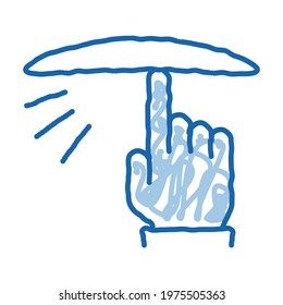 Twist Dough Hand sketch icon vector. Hand drawn blue doodle line art Twist Dough Hand isometric sign. isolated symbol illustration