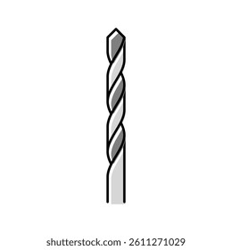twist drill bit color icon vector. twist drill bit sign. isolated symbol illustration