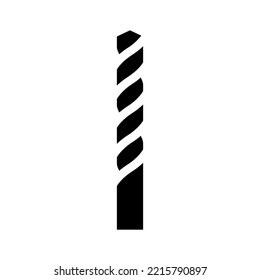 twist drill bit glyph icon vector. twist drill bit sign. isolated symbol illustration