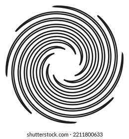 Twist element line art vector illustration 