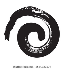 Twist geometrische Form Pinsel doodle Symbol