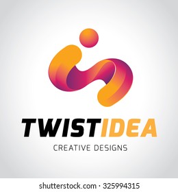 Twist Idea logo,Idea logo,Vector Logo Template