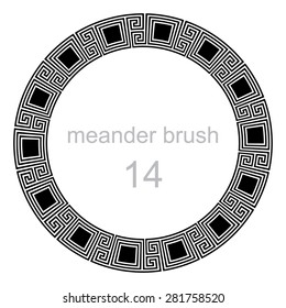 twist pattern ancient meander, vector illustration