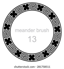 twist pattern line ancient meander, vector illustration