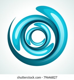 Twist shiny water bubbles. Vector background Eps 10.