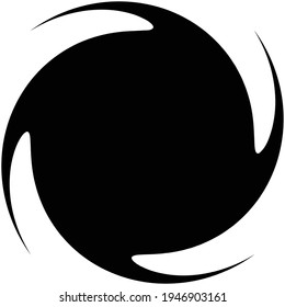 Twist, spiral circular abstract shape design element