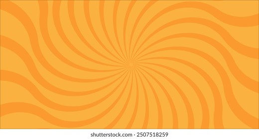 Twist spiral rays abstract background vector template design with curly wavy strips waves line curved spinning pattern in pink color. Spiral pattern poster