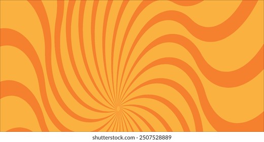 Twist spiral rays abstract background vector template design with curly wavy strips waves line curved spinning pattern in pink color. Spiral pattern poster