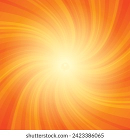 Twist sunburst vector illustration with radiant background, conveying retro and vintage