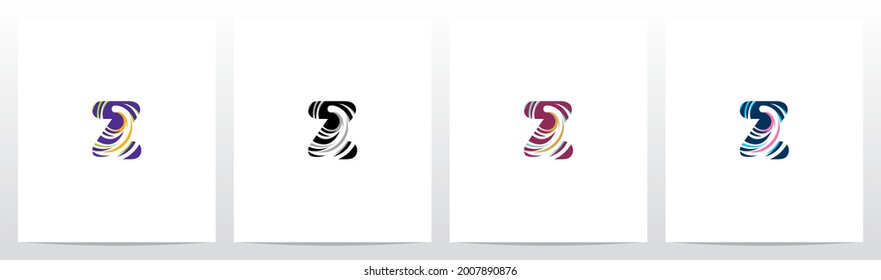 Twist And Swirl Letter Logo Design Z 