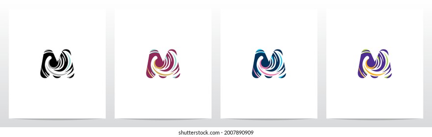 Diseño De Logotipo De Letra Twist Y Swirl M 