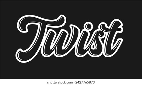twist t shirt design vector, Varsity T shirt Designs, Slogan T shirt Design