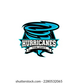 Vector de plantilla para deportes con el logotipo del tifón del huracán Tornado 