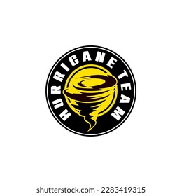 Vector de plantilla para deportes con el logotipo del tifón del huracán Tornado 