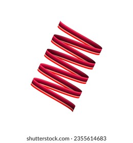 twisted 3d ribbon multi color vector illustration
