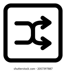 Twisted arrows for music shuffling button Interface