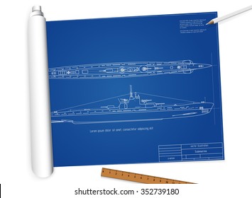 Twisted Blueprint submarine.