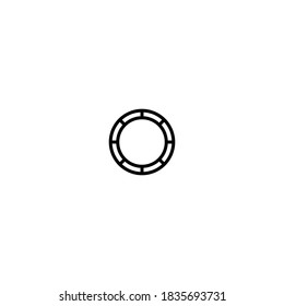 Twisted Braided Wire Rope Chain Vector Illustration circle icon logo