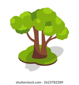 Twisted Branches Isometric for Nature and Environment Themes.