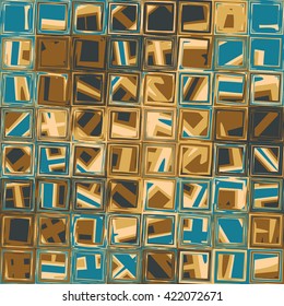 Twisted checkers - vector seamless pattern