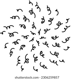 Twisted circles in the shape of lines and arrows