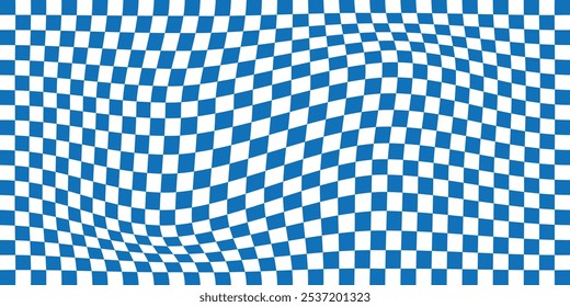 Twisted colorful checkered background abstract aesthetic vector illustration seamless pattern.