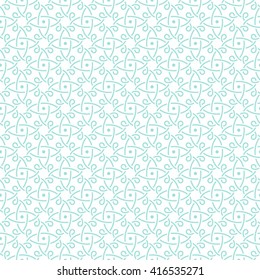 Twisted crossed circles on white. Abstract seamless pattern for your design. 