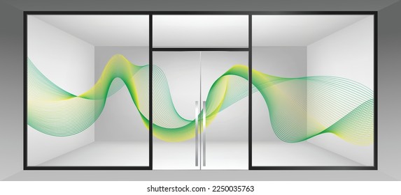 Twisted curve lines with blend effect. Technology, data science, geometric pattern. Wave design background. 