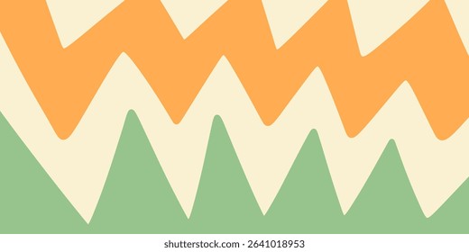 Twisted distorted retro 70s groovy wavy banner background, vector illustration. Geometric waves backdrop. Hippie style abstract website page template