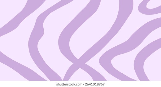 Twisted distorted retro 70s groovy wavy banner background, vector illustration. Geometric waves backdrop. Hippie style abstract website page template
