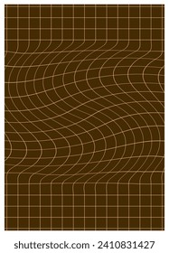 Fondo hippie vectorial torcido y distorsionado. Olas, torbellino, torrente. Antecedentes retro de estilo psicodélico. Ilustración del vector