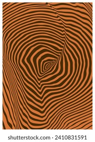 Twisted and distorted vector groovy hippie background. Waves, swirl, twirl pattern. Retro backgrounds in psychedelic style. Vector illustration