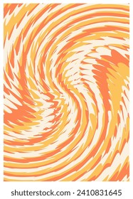 Twisted and distorted vector groovy hippie background. Waves, swirl, twirl pattern. Retro backgrounds in psychedelic style. Vector illustration