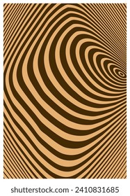 Twisted and distorted vector groovy hippie background. Waves, swirl, twirl pattern. Retro backgrounds in psychedelic style. Vector illustration