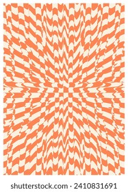 Twisted and distorted vector groovy hippie background. Waves, swirl, twirl pattern. Retro backgrounds in psychedelic style. Vector illustration