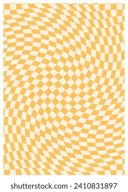 Fondo hippie vectorial torcido y distorsionado. Olas, torbellino, torrente. Antecedentes retro de estilo psicodélico. Ilustración del vector