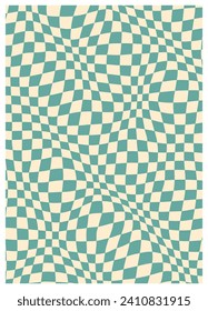 Twisted and distorted vector groovy hippie background. Waves, swirl, twirl pattern. Retro backgrounds in psychedelic style. Vector illustration
